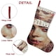thumbnail image 5 of Billie Eilish Tema: Calcetines de Navidad, fino lino blanco para colgar en escaleras y chimenea, decoración navideña para el hogar, regalo de Navidad. 45cm × 32cm, 5 of 5