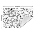 thumbnail image 3 of XMXY Woven Placemats Set of 4 PCS, Monster Doodle Table Mats Washable Heat Resistant Placemats, 3 of 6