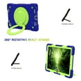 thumbnail image 4 of SaniMore for Samsung Galaxy Tab A8 (SM-X200/X205) Case Built-in Pencil Holder, Multi-Functional Cover Support Shoulder & Handle Strap & Kickstand Military Shockproof Protective Shell, Darkblue/Green, 4 of 8