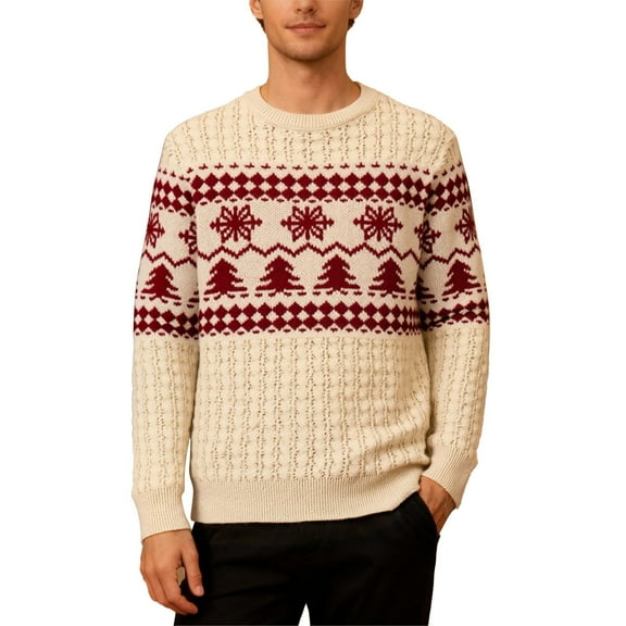 Christmas Sweaters for Women Pattern Sweater Coat Stylish Pullover Knitwear For Winter Cozy Casual Attire For Couples For Season Christmas Sweaters