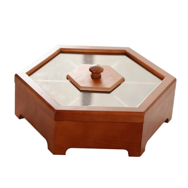 Caja de madera para guardar aperitivos de boda, decorativa, con tapas, selección Pino