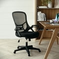 thumbnail image 4 of Flash Furniture Porter Ergonomic Mesh High-Back Swivel Office Chair with Flip-Up Armrests, Black, 4 of 24