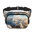 thumbnail image 1 of Disketp Sunset Airplane Travel View Riñonera de Doble Capa, Bolsa de Cintura Ajustable para Viajes, Correr y Senderismo, Riñonera Ligera para Hombre y Mujer, 1 of 9