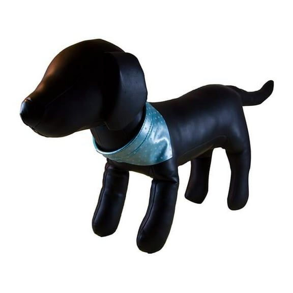 Polka Dot Bandana Dog Collar - Blue, Extra Small