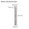 thumbnail image 2 of 4x35mm 304 Stainless Steel Dowel Pins, 5 Pack Knurled Head Flat End Dowel Pin, 2 of 6