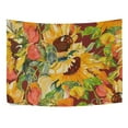 thumbnail image 3 of MYPOP Autumn Sunflower Tapestry Wall Hanging Decoration Home Decor Living Room Dorm 60x51 inches, 3 of 4