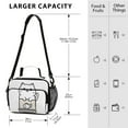 thumbnail image 4 of FORMRS Student Insulated Lunch Bag with Shoulder Strap Reusable Cooler Box for School, Beige Chubby Cat, 4 of 9
