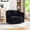Black, variant on New 39" Upholstered Oversized 360° Swivel Accent Barrel Chair and Half Cozy Sofa with 3 Pillows, Tufted Pumpkin-Shape Club Armchair for Living Room, Bedroom, Office, Lounge,White-Black
