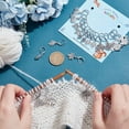 thumbnail image 4 of 18 Pcs Alloy Pendants Stitch Markers 6 Styles Tibetan Style Crochet Stitch Marker with Leverback Earring Hook Squirrel Hedgehog Leaf Pine Cone Charms for Knitting Sewing Jewelry Making Antique Silver, 4 of 7