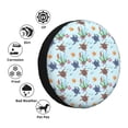 thumbnail image 4 of Salouo Turtle Print Spare Tire Cover 14-17 inch Spare Tire Protector Universal Tough Tire Wheel Cover for Trailer SUV and Truck-15 inch, 4 of 6