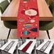 thumbnail image 2 of Camino de mesa navideño con cuadros rojos y negros de búfalo, camino de mesa con árbol de Navidad, Papá Noel, alce, mantel para mesa de comedor para decoración del hogar, a_hf, B 180 cm, 2 of 5