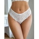 thumbnail image 3 of Zhuge 4 Pares de Bragas para Mujer con Encaje Cruzado Decorativo, Estilo Atractivo y Feminino, Paquete con 4 Unidades, Talle 2XL Blanco, 3 of 5