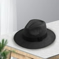 thumbnail image 2 of Unisex Panama Summer Beach Sun Hat Wide Brim Cap For Women Men, 2 of 7