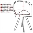 thumbnail image 4 of Funda para silla de terciopelo escandinavo azul, 1 pieza, funda para sillón de oficina blanca, funda para silla con respaldo elástico, funda para silla de comedor, para su hogar, 4 of 5
