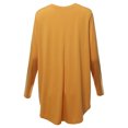 thumbnail image 3 of A2Y Women's Premium Solid Long Sleeve Round Hem Crew Neck Top Shirt Ash Mustard 2XL, 3 of 7