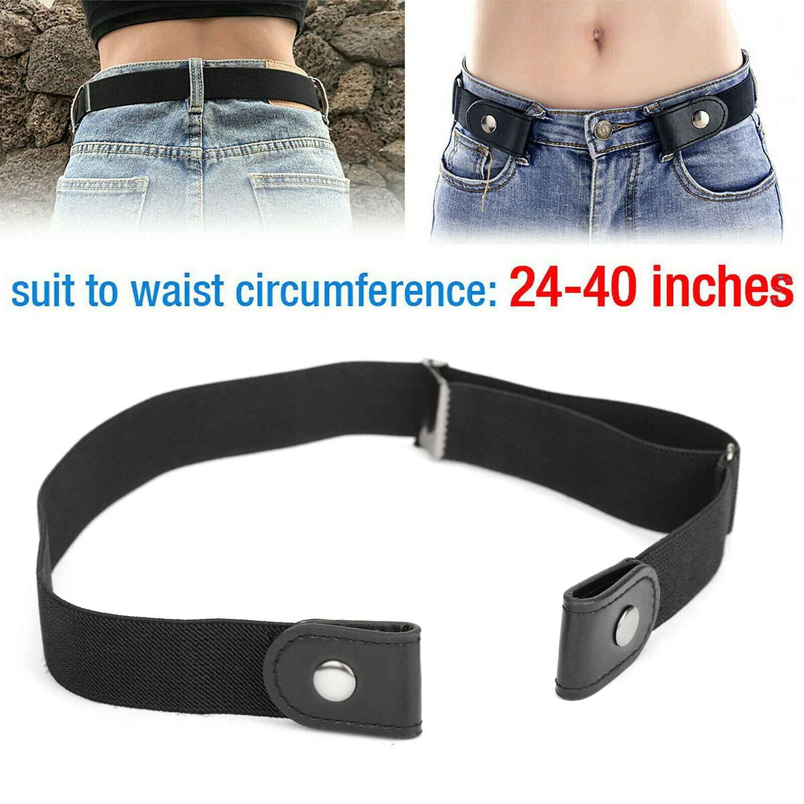 Buckle top less belt