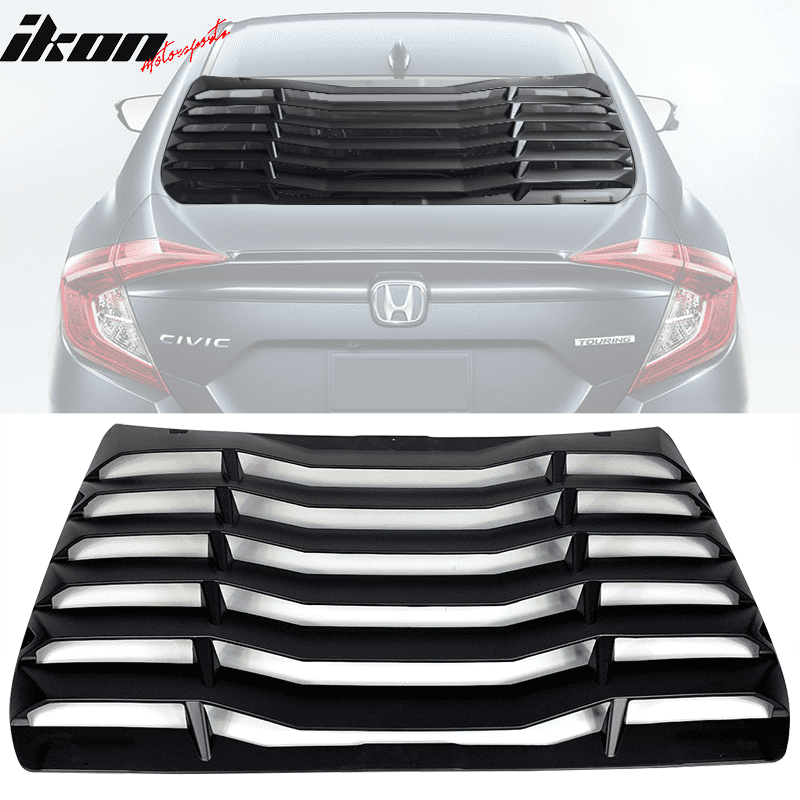 Compatible with 1620 Honda Civic 4Dr IKON Rear Window Louvers Cover