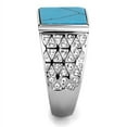 thumbnail image 4 of Luxe Jewelry Designs Stainless Steel Men's Ring with Sea Blue Synthetic Turquoise - Size 13 (Pack of, 4 of 4