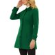 thumbnail image 4 of Abrigo de invierno de una sola botonera con cuello Peter Pan para mujeres Inspire Chic, XS, verde sólido, 4 of 7