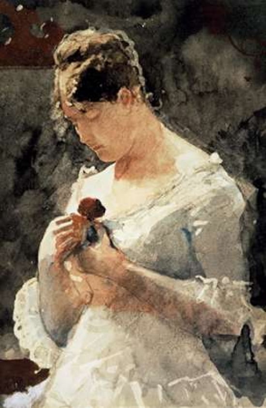 Woman With A Rose C