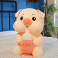 thumbnail image 2 of Cute Kawaii Plush Drinking Pig Doll Pig Plush Pillow Doll Toy Soft Pig Stuffed Animals Pillow Toy Kitten Body Pillow Gift for Kids and Girlfriend, 2 of 4
