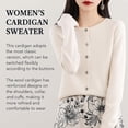 thumbnail image 4 of Women’s Soft Knit Button Front Cardigan, Long Sleeve Lightweight Cozy Sweater Top for Fall Winter, 4 of 7