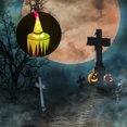 thumbnail image 2 of Sombrero con luces LED para vacaciones de Halloween que brilla intensamente, se puede usar en la cabeza o como colgante, sombrero de bruja, Kits de decoración para fiestas Zigzag amarillo más luz Bearachild HA007401-07, 2 of 6