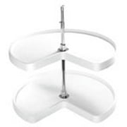 Plastic Kidney Shape Lazy Susans Independent Rotating, Two Shelf Sets, Kidney Shaped, Two Shelf Set with Hardware Bulk...