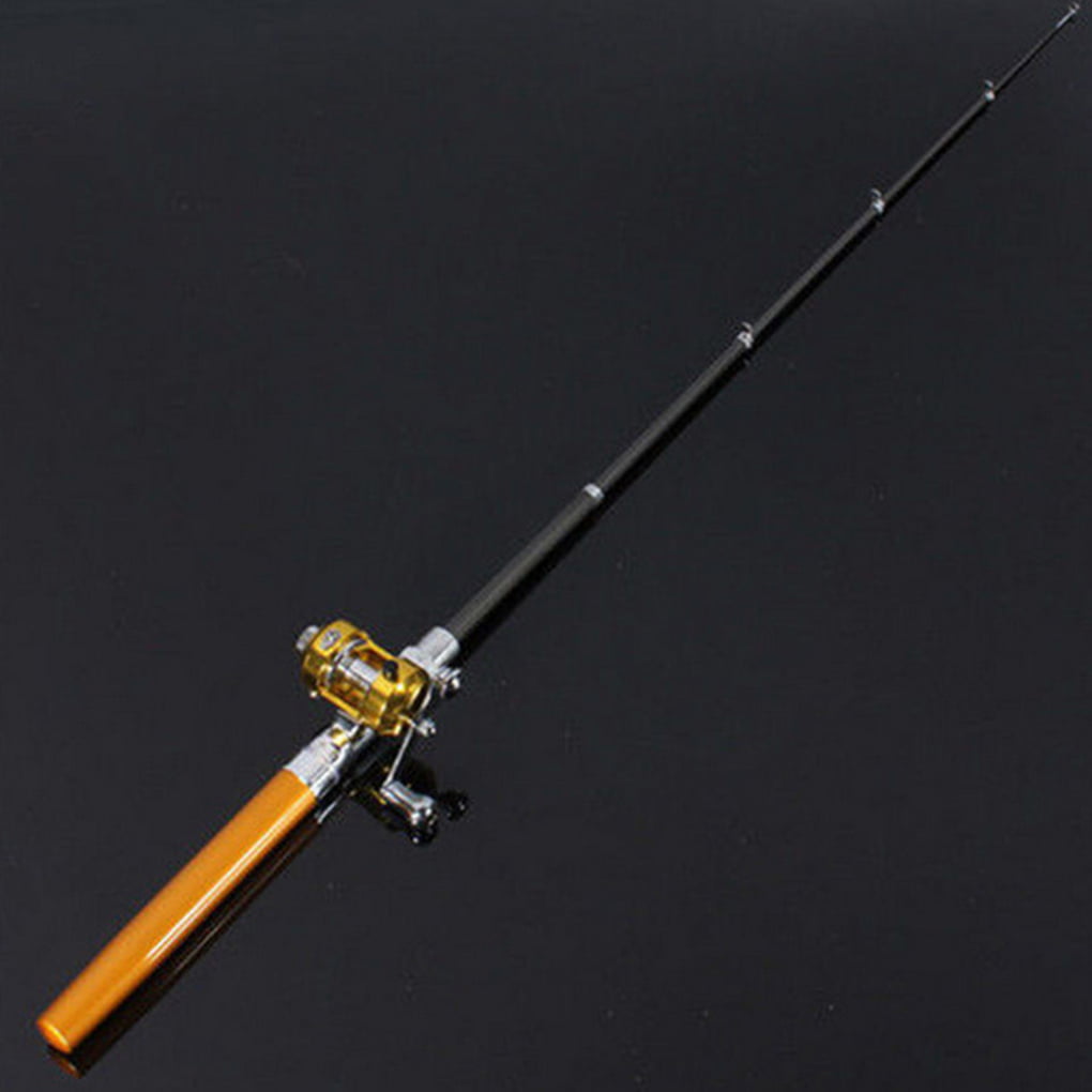 Meco 38inch Mini Portable Pocket Aluminum Alloy Fishing Rod Pen 