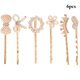 thumbnail image 2 of Pasador de pelo de metal: 6 pasadores de pelo delicados con perlas falsas para niñas, 2 of 8