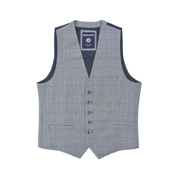 Lambretta Mens George Prince Of Wales Check Vest