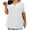 White, variant on DDAPJ pyju Womens Plus Size T-Shirts V Neck Short Sleeve Solid Tees Solid Casual Summer Tops Liquidación de hoy Army Green XXL