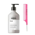 thumbnail image 2 of L'Oreal SerieExpert Magnesium Silver Shampoo For Gray & White Hair (16.9 oz) with SLEEKSHOP Teasing Comb Pack of 1, 2 of 2