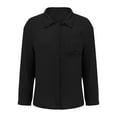 thumbnail image 3 of Mgmyaa Button Down Shirts for Women V Neck Rolled Up Long Sleeve Tops Elegant Dressy Blouses Business Casual Outfits with Pocket, 3 of 7