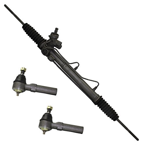 Detroit Axle Complete Power Steering Rack & Pinion Assembly [WITHOUT Sensor] + All 4 Inner & Outer Tie Rod Ends