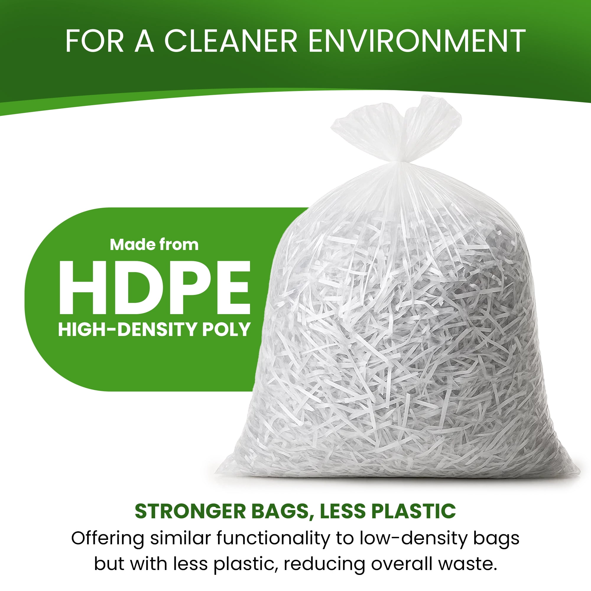 Betta 40-45 Gallon Clear High-Density Trash Bags, 250 Count Box, (40x48-inch) Commercial Medium-Duty Garbage Can Liners