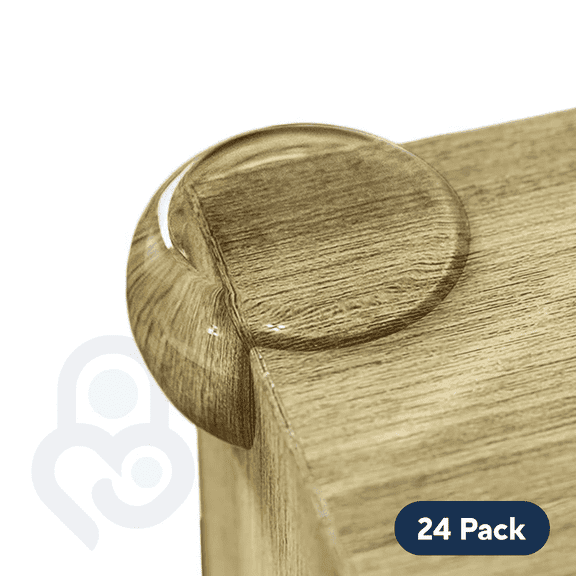Baby Proof Me Edge and Corner Protectors, Silicone Corner Guards for Baby Proofing, Clear, 24 Pack