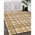 thumbnail image 3 of Ahgly Company Machine Washable Indoor Square Transitional Brown Gold Area Rugs, 4' Square, 3 of 7