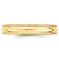 thumbnail image 4 of Primal Gold 14 Karat Yellow Gold 4mm Milgrain Half Round Wedding Band Size 10.5, 4 of 6