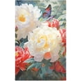 thumbnail image 2 of GZHJMY Peony Flower Butterfly Kitchen Towel, Dish Towels Quick Drying Tea Towels Absorbent Hand Towels for Kitchen Sink Dinner Table 28 x 18 Inches, Set of 4, 2 of 7