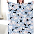 thumbnail image 5 of Manta de felpa con estampado de vaca, suave, agradable para la piel y transpirable para todas las estaciones, 140 x 200 cm, lavable a máquina, 5 of 5
