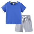 thumbnail image 4 of NIEWTR Toddler Baby Boy Girls Summer Outfit Round Neck Short Sleeve Smocked T-shirt Elastic waist Casual Shorts 2Pcs Cartoon Set 3 6 12 18 Months 2T Clothes Summer Pjs kids,5-6 Years, 4 of 4