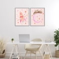 thumbnail image 2 of Space Cowgirl Rocket Ship 2 Piece Gray Framed Giclee Art Set, design by Nina Jacobs, 2 of 8