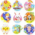 thumbnail image 1 of Children 3D DIY Cartoon Paper Tray Drawing Handmade Craft Paste Toys Kindergarten Teaching Educational Sticker Puzzle, 1 of 8