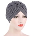 thumbnail image 2 of Kiplyki Women Beading India Hat Muslim Ruffle Chemo Hat Beanie Wrap Cap, 2 of 2