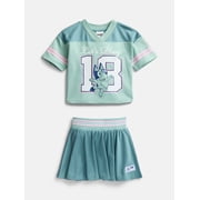 Bluey Toddler Girls Graphic Jersey and Skirt Set, 2 Piece, Sizes 12M-5T
