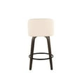 thumbnail image 4 of LumiSource Brown Toriano 26" Fixed Height Counter Stool - Set of 2, 4 of 7