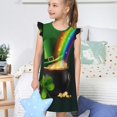 thumbnail image 4 of Fotbe St. Patrick's Day4 Vestido de Dormir para Niñas de 3 a 10 Años, Mangas Cortas, Estilo Princesa, Pijama Camisón con Mangas Voladas-X-Large, 4 of 6