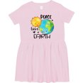 thumbnail image 3 of Inktastic Earth Day Peace Love Earth Girls Toddler Dress, 3 of 5