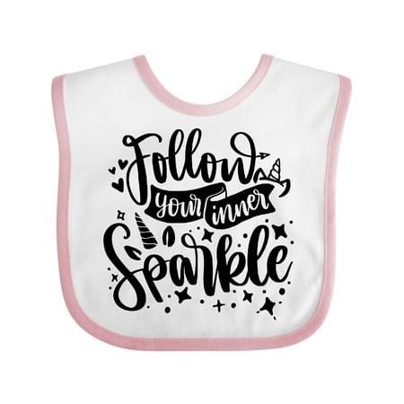 

Inktastic Follow Your Inner Sparkle Gift Baby Boy or Baby Girl Bib